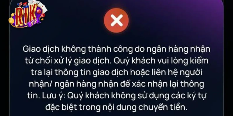 Lỗi thường gặp khi thao tác trên cổng game RIKVIP
