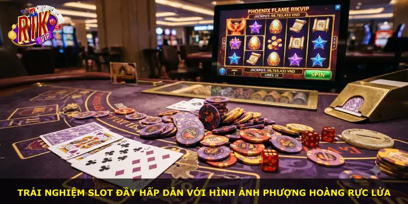 Trải nghiệm slot đầy hấp dẫn với hình ảnh phượng hoàng rực lửa